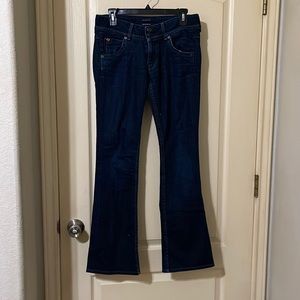 - Hudson bootcut Jeans Size 27 dark blue, low-mid rise, pristine condition